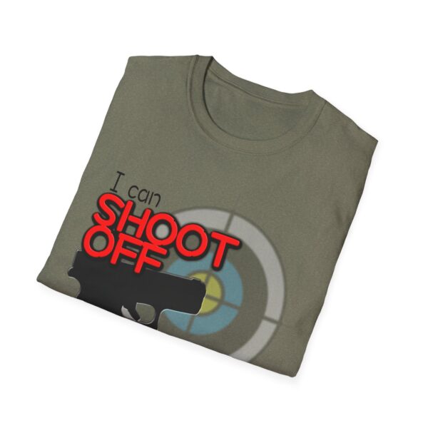 Shoot Off Gun and Mouth Unisex Softstyle T-Shirt - Image 207
