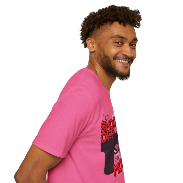 Shoot Off Gun and Mouth Unisex Softstyle T-Shirt - Image 395