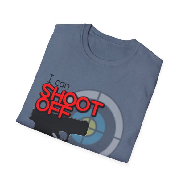 Shoot Off Gun and Mouth Unisex Softstyle T-Shirt - Image 243